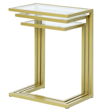 Guest Room Addison Nesting Table Set - Gold - 23.5 x 18 x 12 in. GU2850481